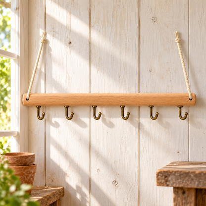 Hearth Herb Drying Rail garden scene and product details