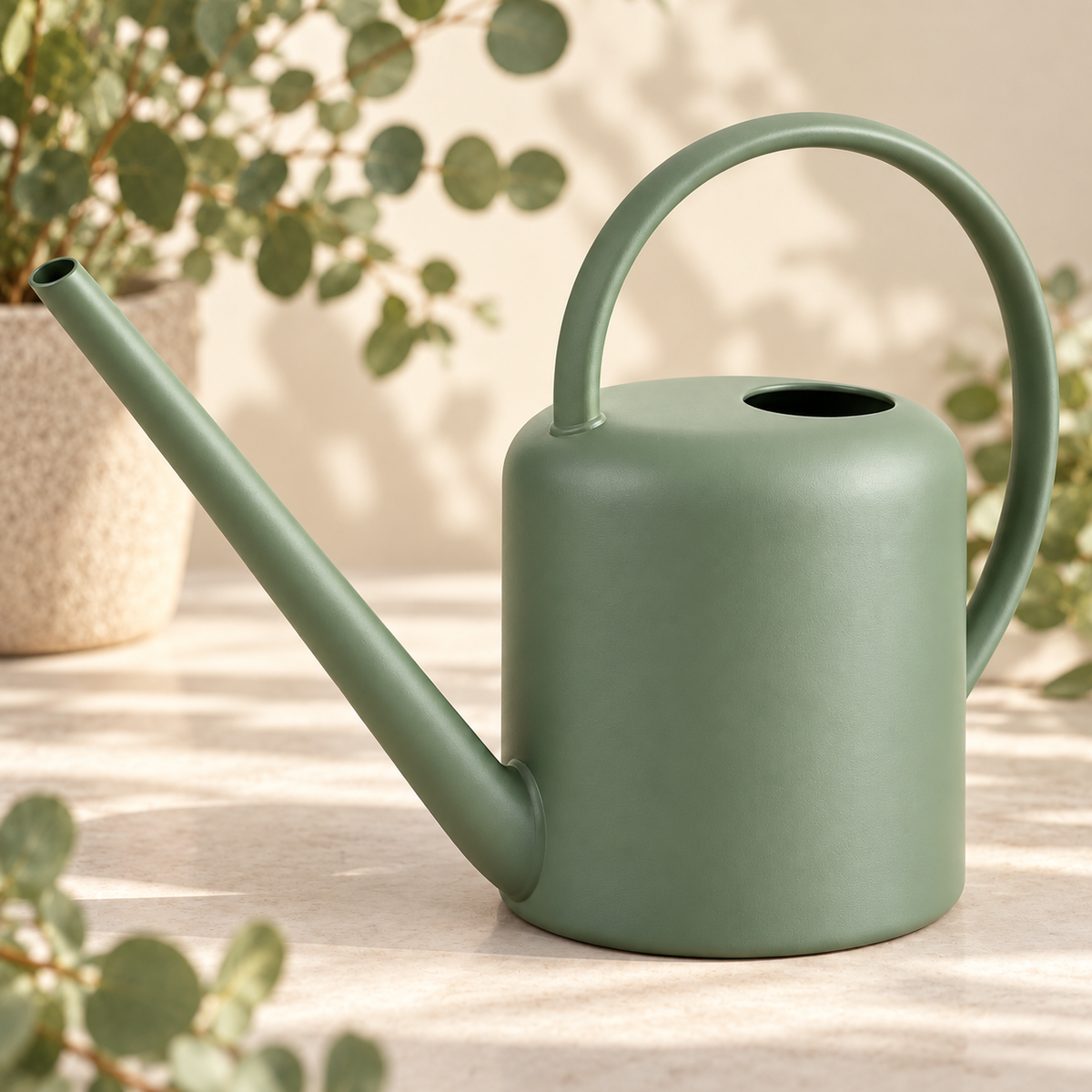 Meadow Watering Can garden scene and product details
