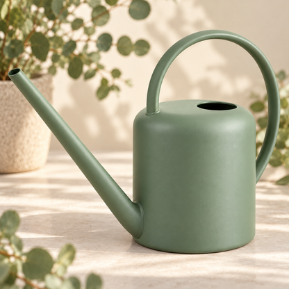 Meadow Watering Can garden scene and product details