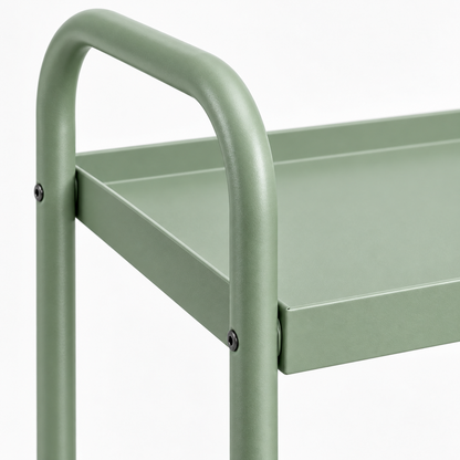 Pavilion Shelf Stand garden scene and product details